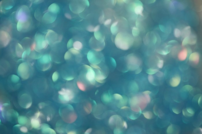 Blue and green bokeh lights