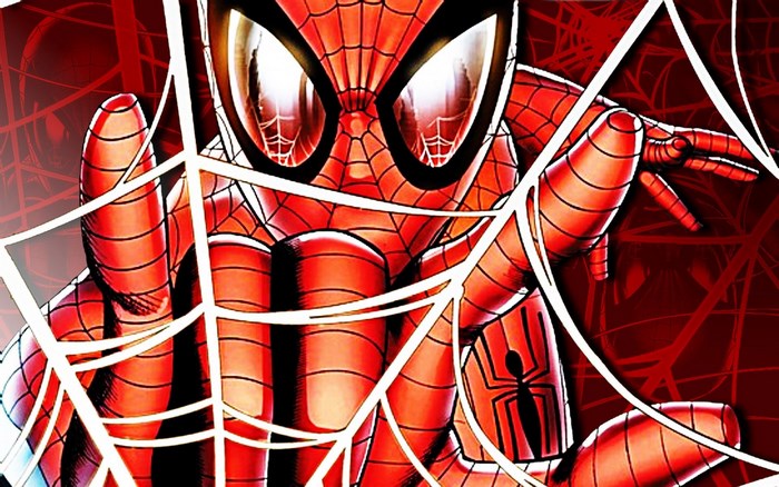 Spider-Man in a web