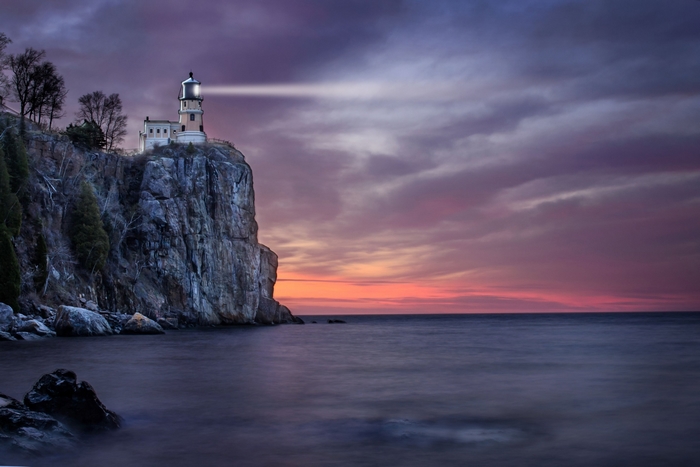 Split Rock Lighthouse at sunset