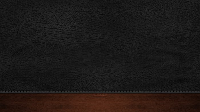 Black leather texture with wooden base