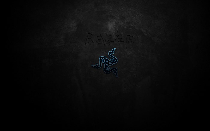Razer logo and text on dark background