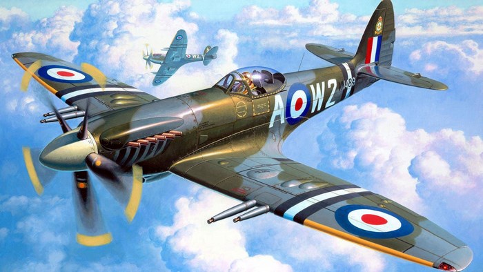 Supermarine Spitfire aircraft in flight