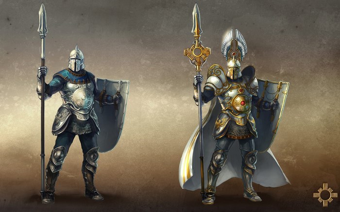 Two knights from Might and Magic Heroes VI