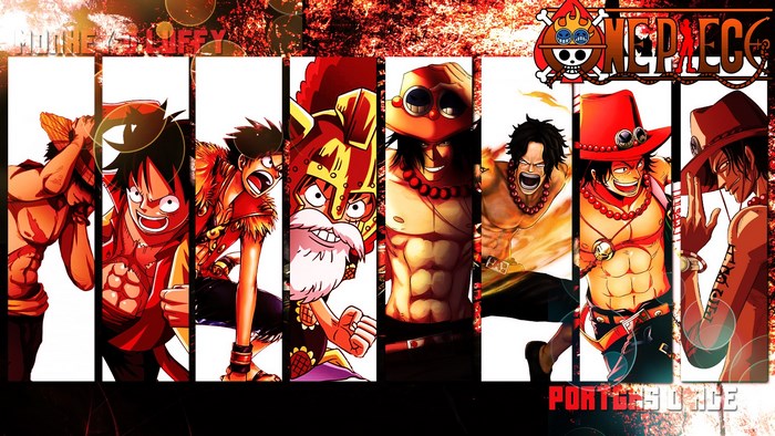 One Piece characters: Monkey D. Luffy and Portgas D. Ace