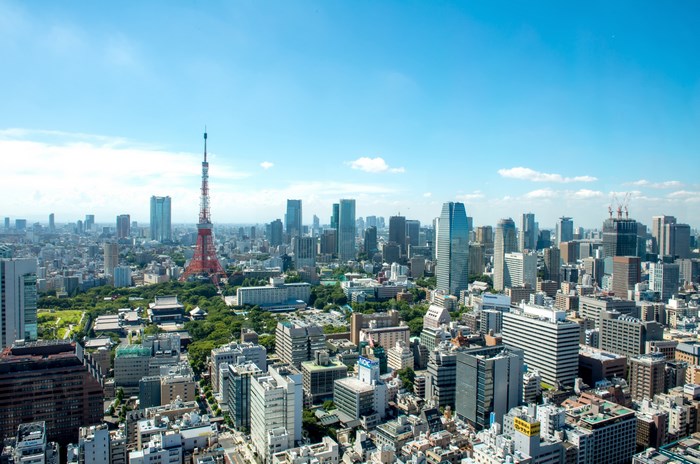 Tokyo cityscape with Tokyo Tower