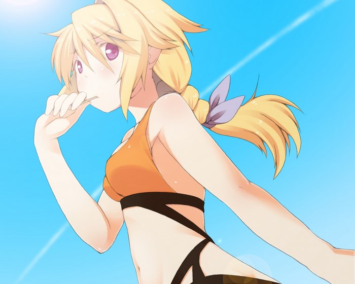 Girl in bikini on a sunny day