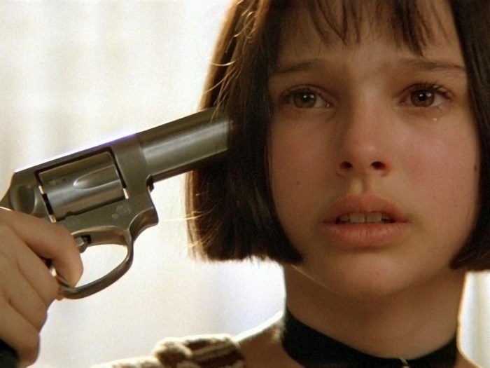 Mathilda from Leon: The Professional with a gun