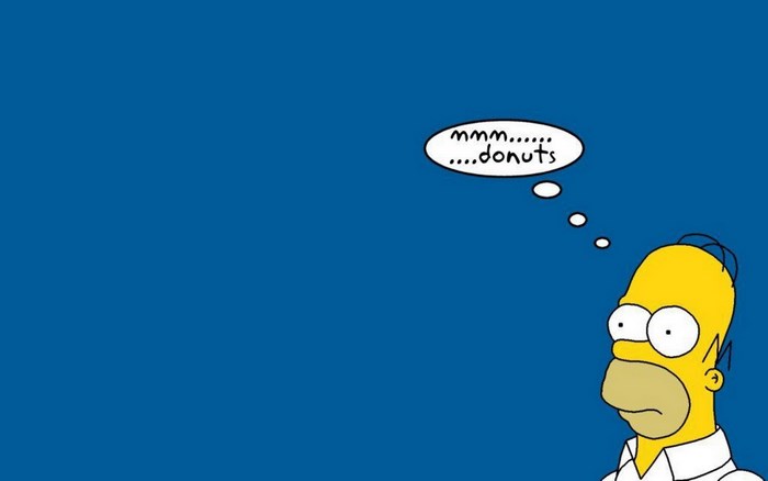 Homer Simpson Thinking About Donuts