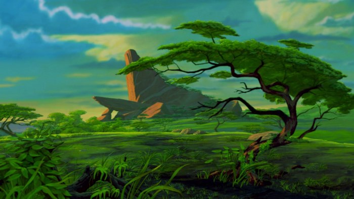 The Lion King landscape with Pride Rock