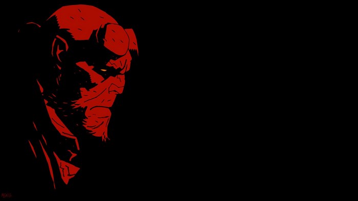 Hellboy character portrait
