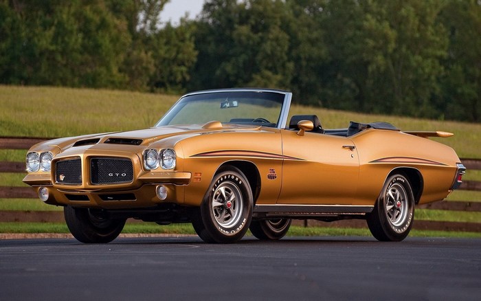 Gold 1970 Pontiac GTO Convertible
