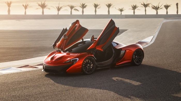 McLaren P1 supercar on a racetrack