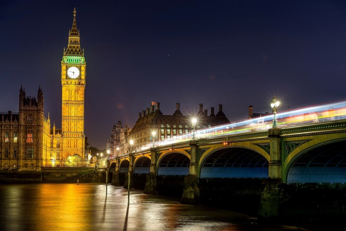 Big Ben and Westminster Bridge at Night