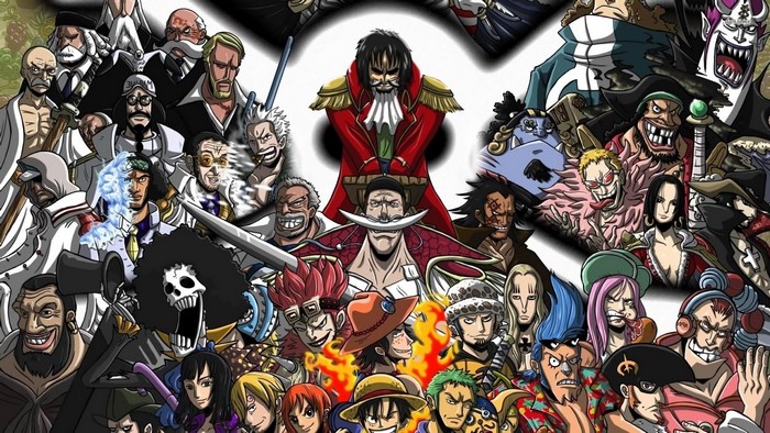 One Piece characters collage