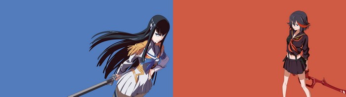 Satsuki Kiryuin and Ryuko Matoi from Kill la Kill