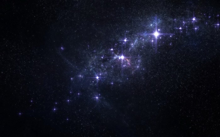 Pretty stars in the night sky