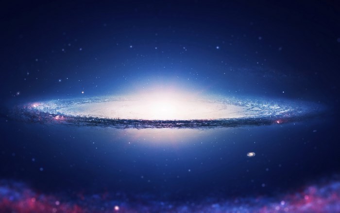 Bright Spiral Galaxy in Deep Space