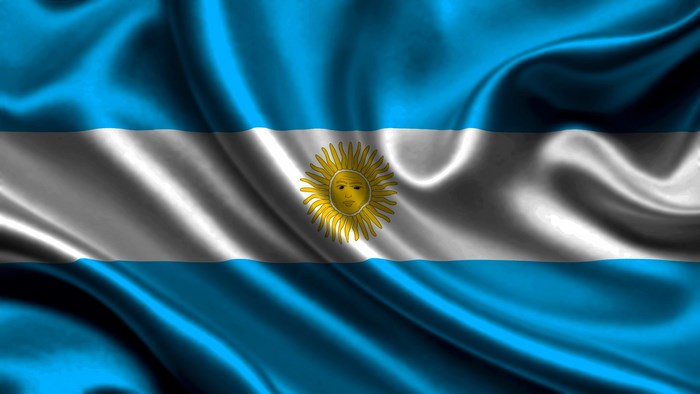 Flag of Argentina with Sun of May