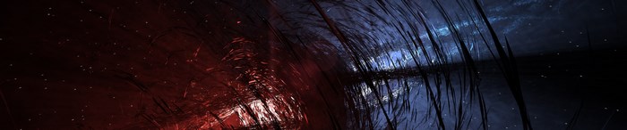 Abstract red and blue swirling textures
