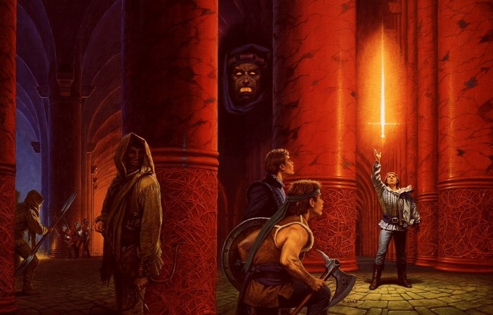 The Wheel of Time: A glowing sword in a temple
