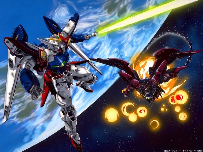 Gundam Wing Zero Custom vs. Gundam Deathscythe Hell