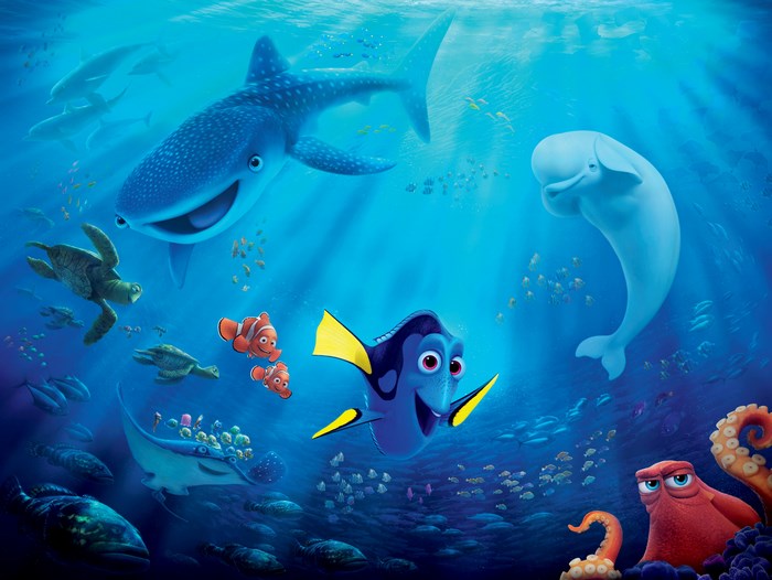 Finding Dory characters underwater