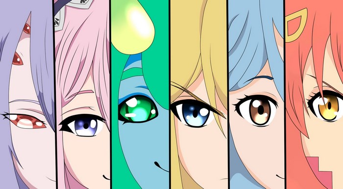 Monster Musume characters' eyes