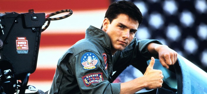 Tom Cruise as Maverick in Top Gun