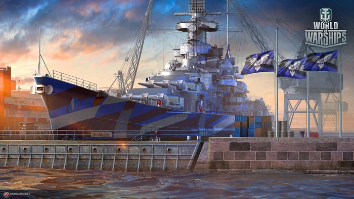 Battleship in World of Warships Game
