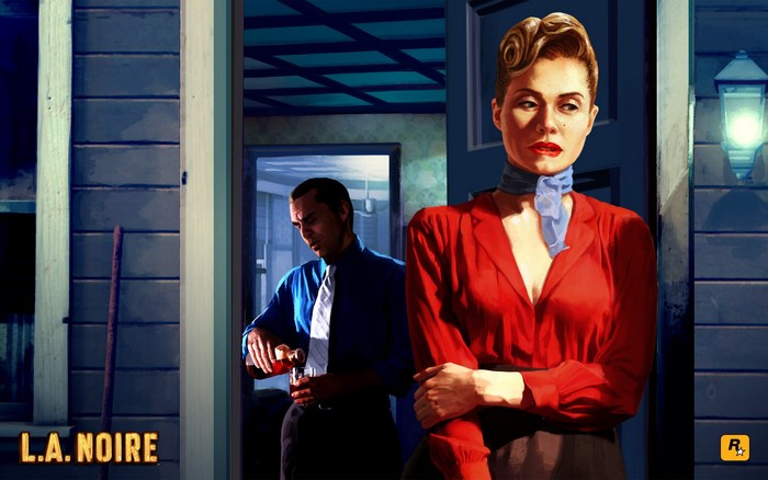 Cole Phelps and woman from L.A. Noire