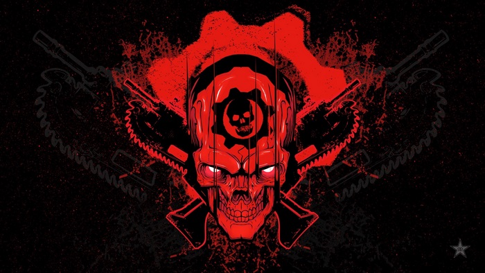 Gears of War Skull and Chainsaw Guns