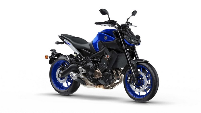 Blue Yamaha MT-09 Motorcycle