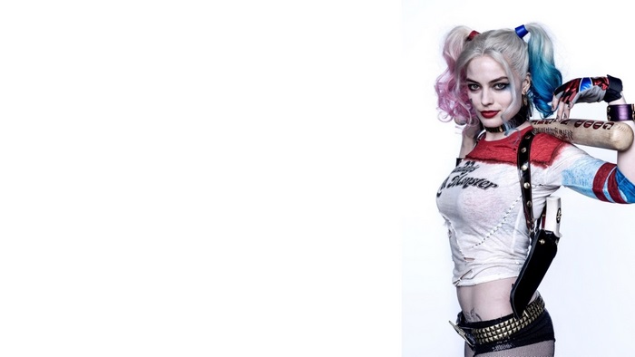 Harley Quinn holding a baseball bat