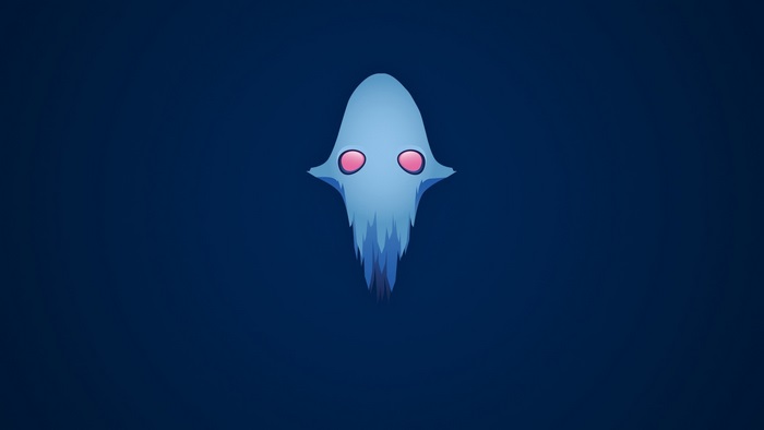 Dota 2 blue creature with pink eyes