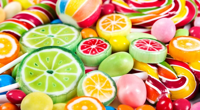 Colorful 4K Close-up of Assorted Fruit Candies