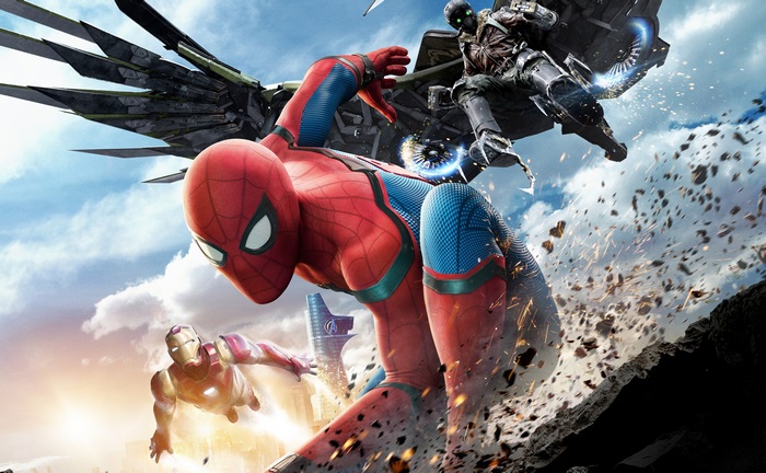 Spider-Man, Iron Man, and Vulture from Spider-Man: Homecoming 4K