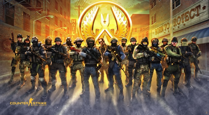 Counter-Strike: Global Offensive characters in a city street
