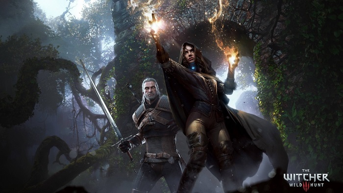 Geralt and Yennefer from The Witcher 3 4K