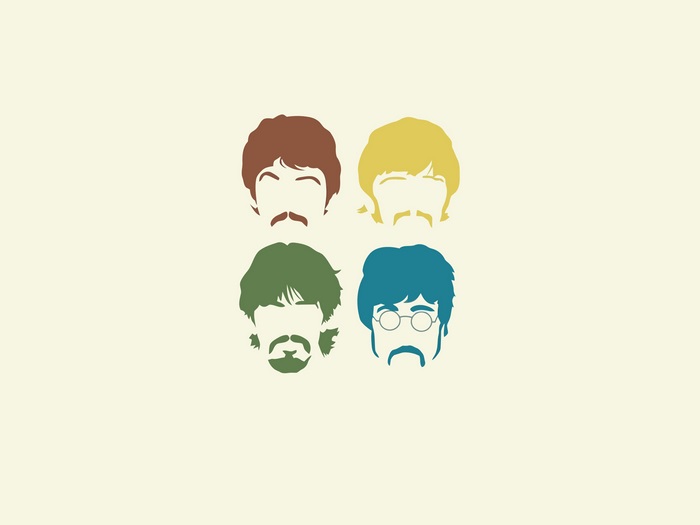 The Beatles minimalist vector art