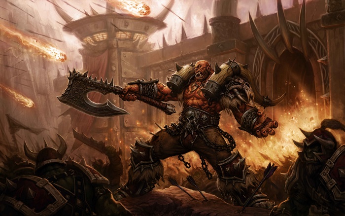 Orc Warrior with Axe during Siege of Orgrimmar 4K