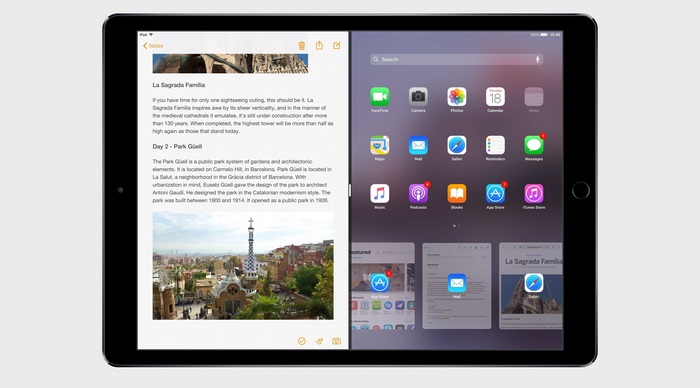 iPad Pro with Split Screen Notes and Apps