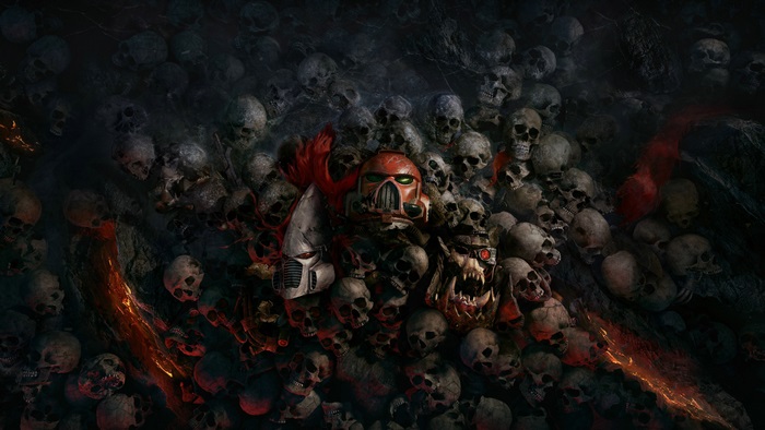 Warhammer 40,000 skulls and characters 4K