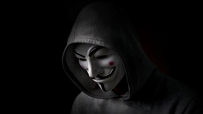 Anonymous mask wearer in a hoodie, 4K