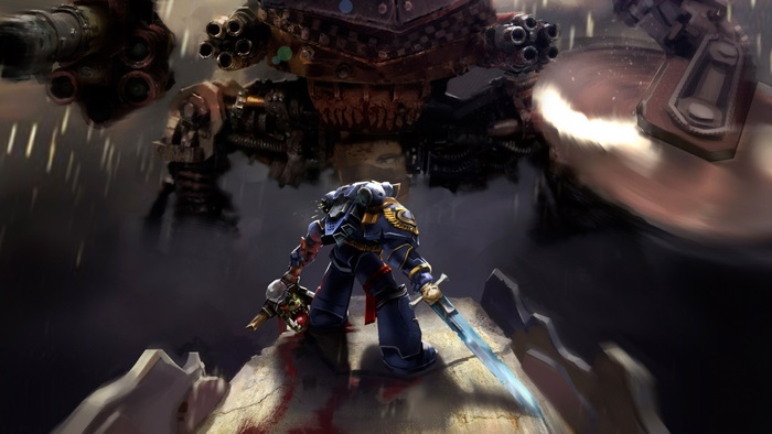 Space Marine vs. Titan in Warhammer 40K 4K