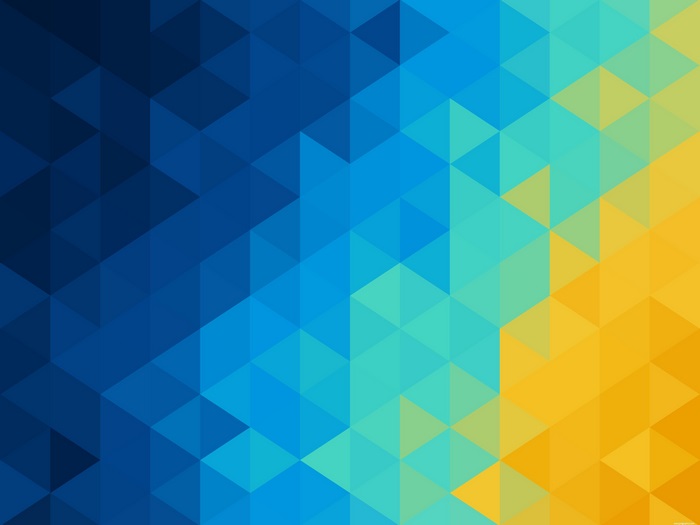 Abstract geometric pattern with blue and yellow gradient