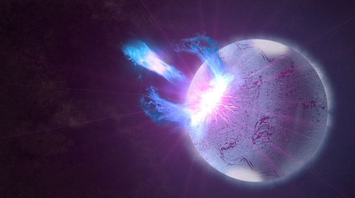 Exoplanet with energetic jets in space