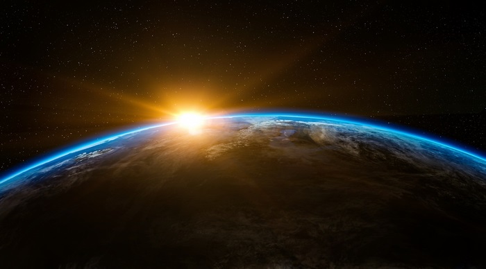 Sunrise over Earth from space 4K