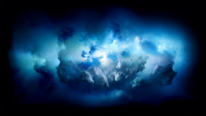 Abstract blue and white smoke 4K