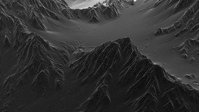 Black and White 4K Mountain Landscape