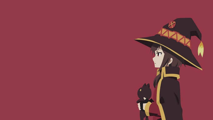 Megumin from Konosuba with Chomusuke 4K